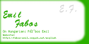 emil fabos business card